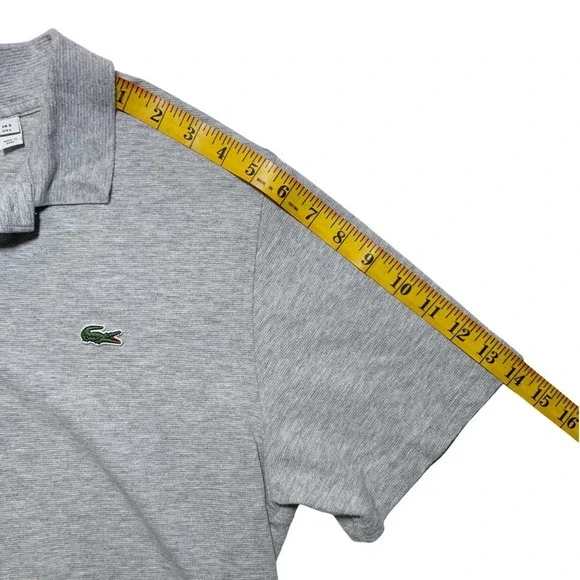 Lacoste Sport | Men | Heather Gray Short Sleeve Sport Polo Shirt | Size L - Picture 6 of 10